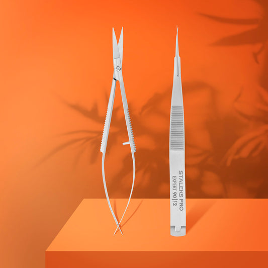 Micro forbici professionali per Nail form e modellare le sopracciglia EXPERT 90 TYPE 2